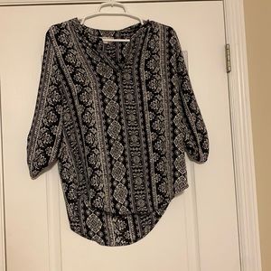 Black and white blouse